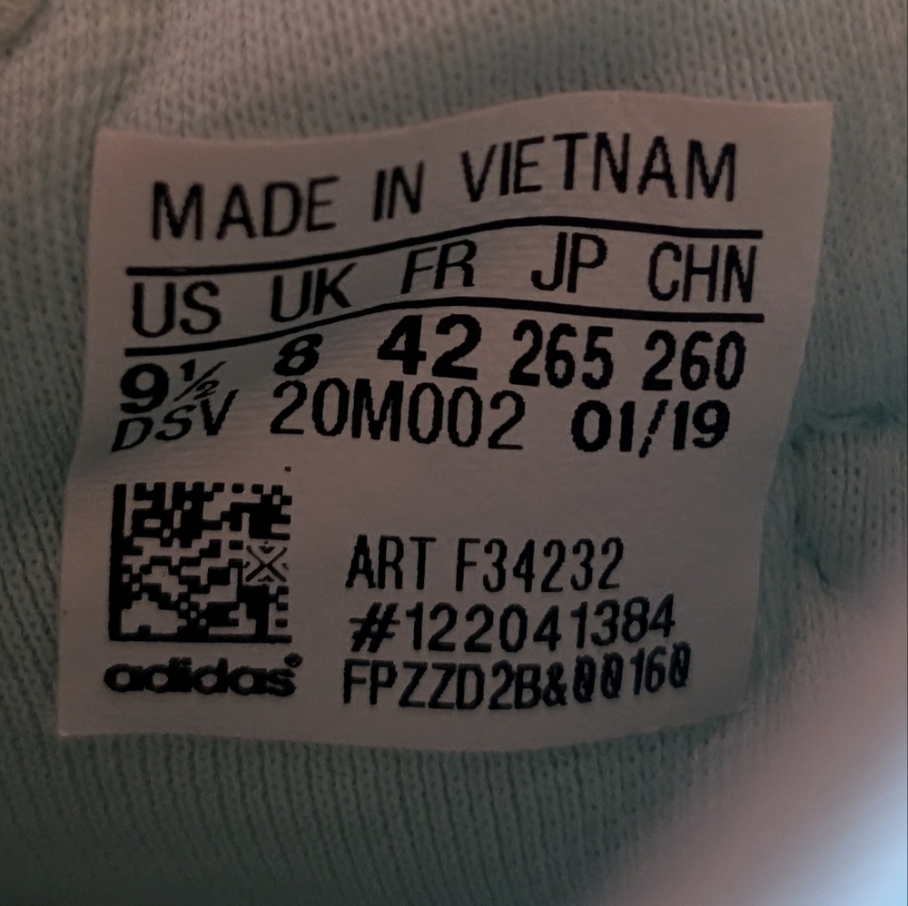 Adidas Women's Light Green and Gray Sneakers - Picture 3 of 11
